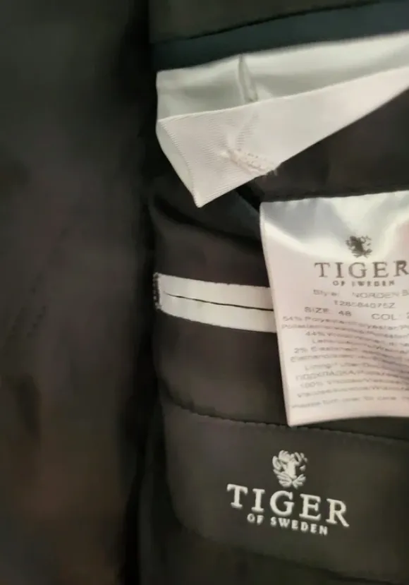 Tiger of Sweden Kavaj - Slim Fit - Mörkblå/Svart