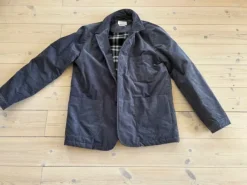 Toast padded organic cord jacket storm blue