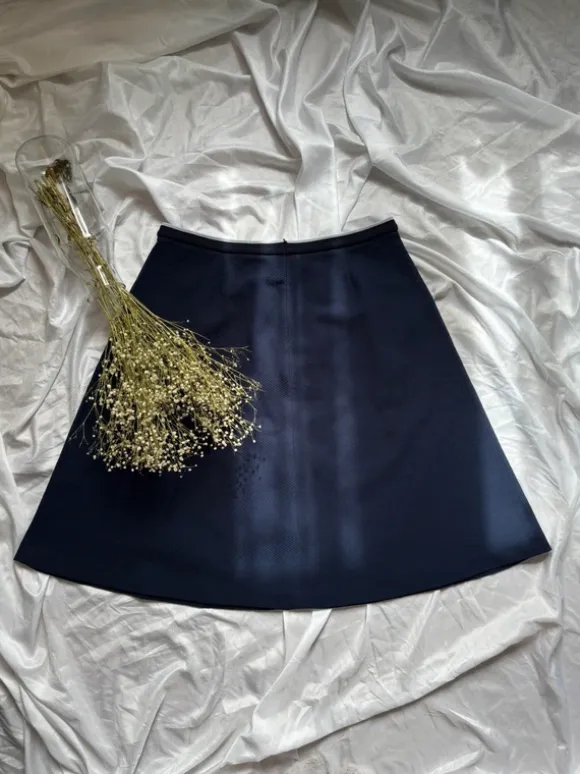 Tommy Hilfiger granatowa spódnica midi classy preppy 10/M