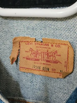 True vintage 80's Levi's jacket Made in USA 70506-0214