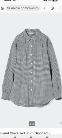 Uniqlo linen blend oversize shirt