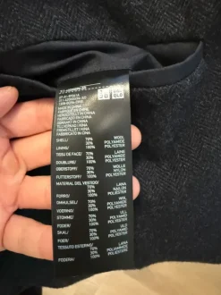 Uniqlo mörkblå ullkavaj, storlek M