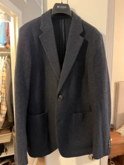 Uniqlo mörkblå ullkavaj, storlek M
