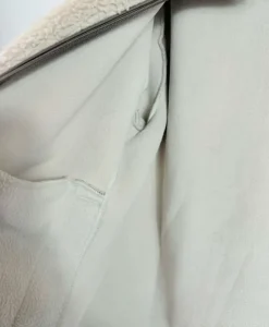 Uniqlo wiosenna / jesienna Kurtka Polarowa Teddy Sherpa Beżowa Kremowa Ciepła S M