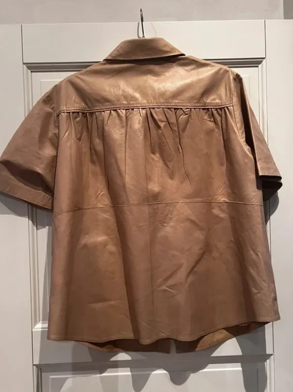 Utzon leather skjorte
