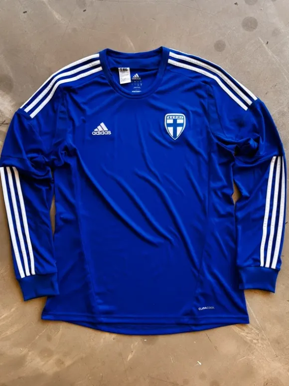 Vintage Adidas fodboldtrøje Finland str. L