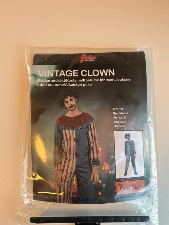 Vintage clown utklädnings overall