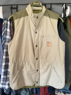 Vintage Fjällräven väst 70s/80s beige/grön
