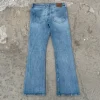 Vintage Flare fit Levi's Jeans, Avant Garde Washed Bootcut Damskie Spodnie, Rozkloszowane Fade Levis
