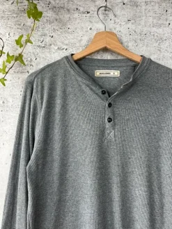 Vintage Henley shirt waffle long sleeve