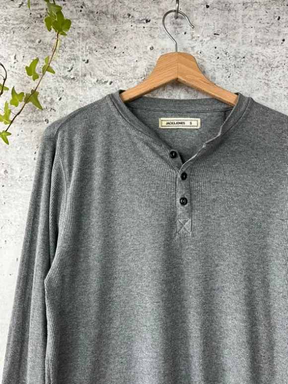 Vintage Henley shirt waffle long sleeve