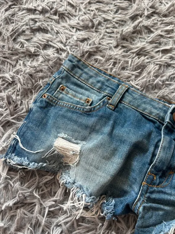 Vintage japan low waist shorts summer y2k lolita jeans denim niski stan cute gril viral rare