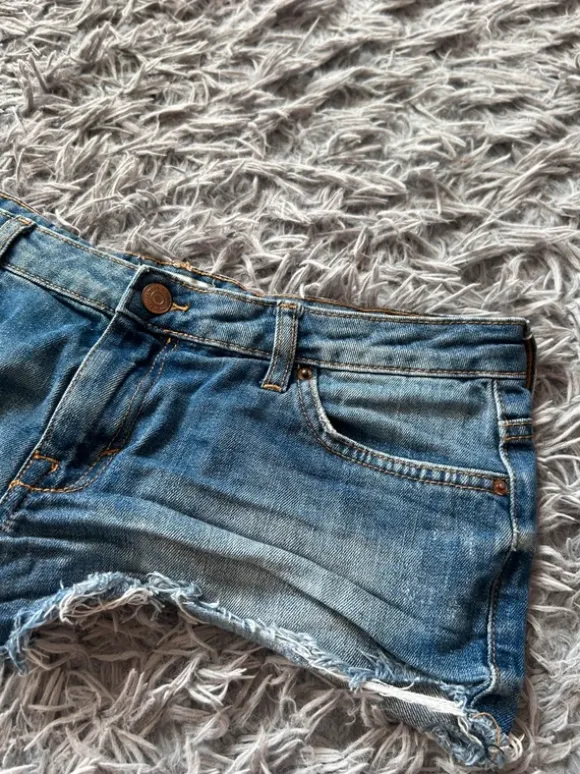 Vintage japan low waist shorts summer y2k lolita jeans denim niski stan cute gril viral rare