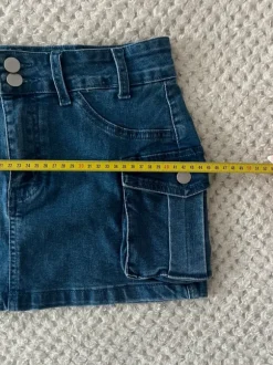 vintage low rise mini skirt y2k 00s dark blue denim swag spódniczka mini krótka z niskim stanem