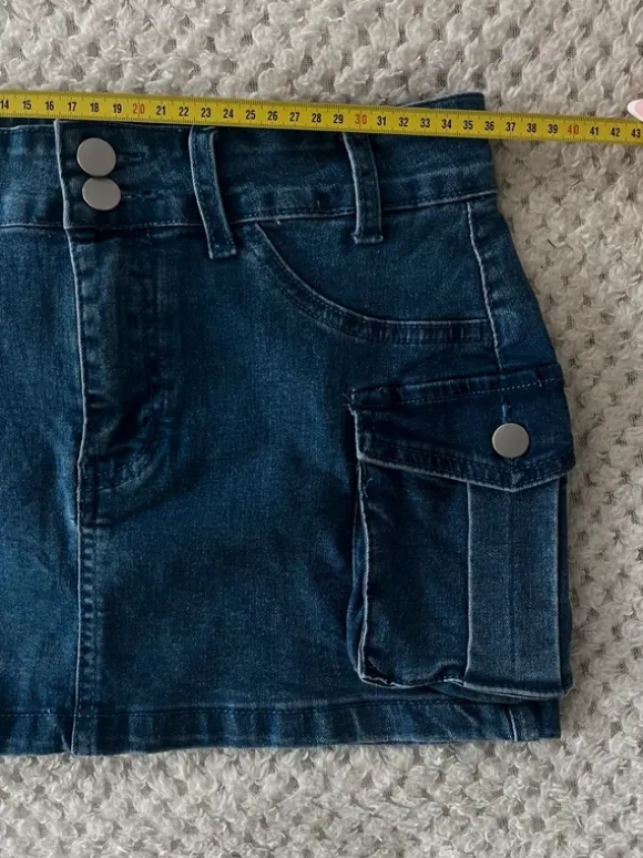 vintage low rise mini skirt y2k 00s dark blue denim swag spódniczka mini krótka z niskim stanem