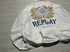 Vintage przepiękna koszula big grafika replay złote dodatki y2k 90s 00s