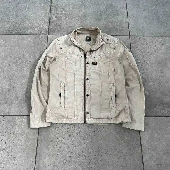 Vintage 2000’s G-Star RAW Harrington Jacket Beige