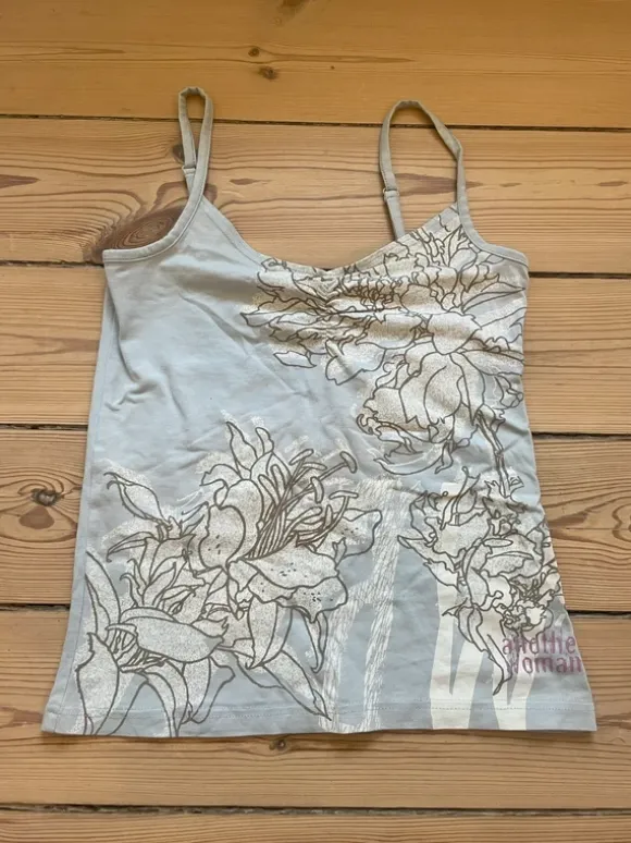 Vintage top m. mønster
