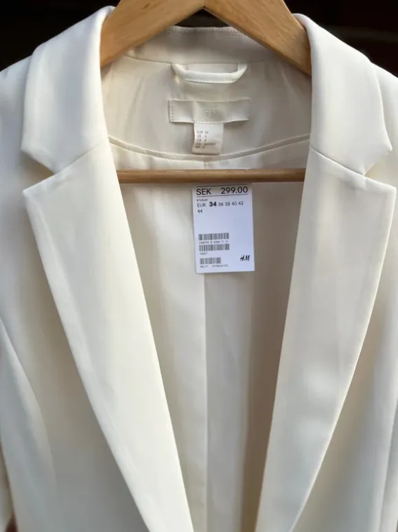 Vit kavaj H&m