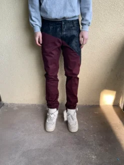 Waxed denim