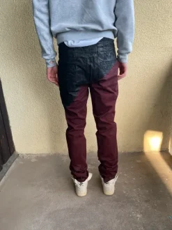 Waxed denim