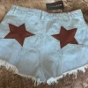 Westfade denimshorts med stjerner. Boohoo style