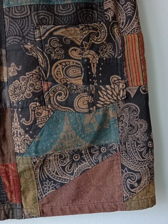 Wielobarwna spódniczka mini vintage M