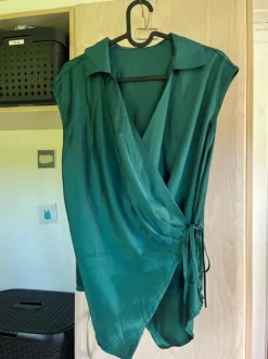 Wrap ærmeløs skjorte
