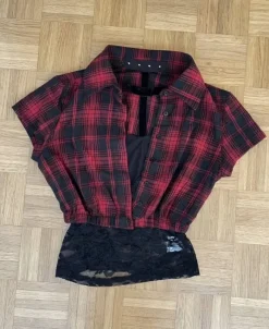 Zestaw alt punk gotycki spódniczka top restyle rave hell bunny killstar disturbia forest ink