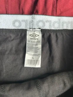 Zestaw 3-pak Bokserki Męskie Umbro | Rozmiar L | Nowe | Bordowy Szary Czarny