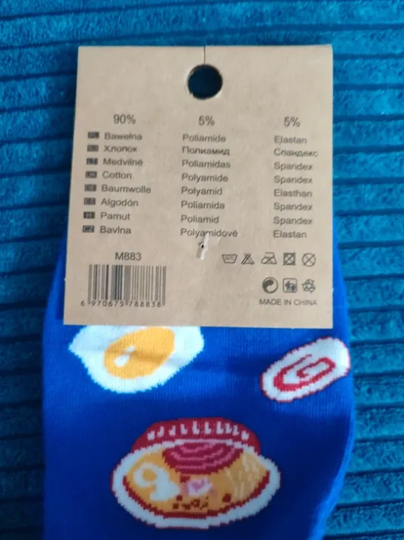 Zestaw skarpetek z wzorkami jedzenia