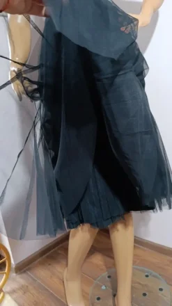🔥Zjawiskowa czarna spódnica tiulowa .by insomnia midi warstwowa mesh elegancka must have L 🖤